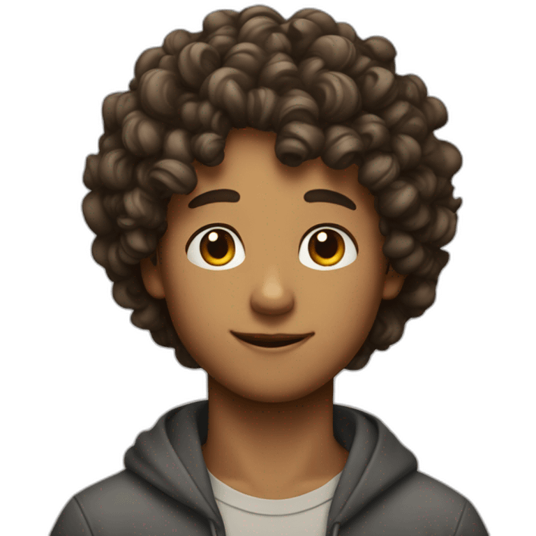 curly handsome boy emoji