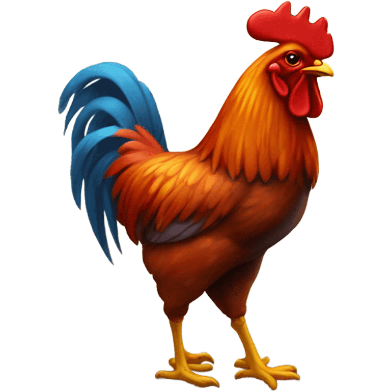 Red rooster emoji