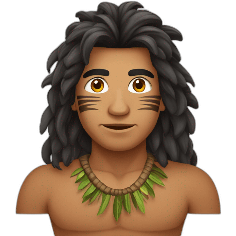 indigena da amazonia,men,cabelo tigela,bara emoji