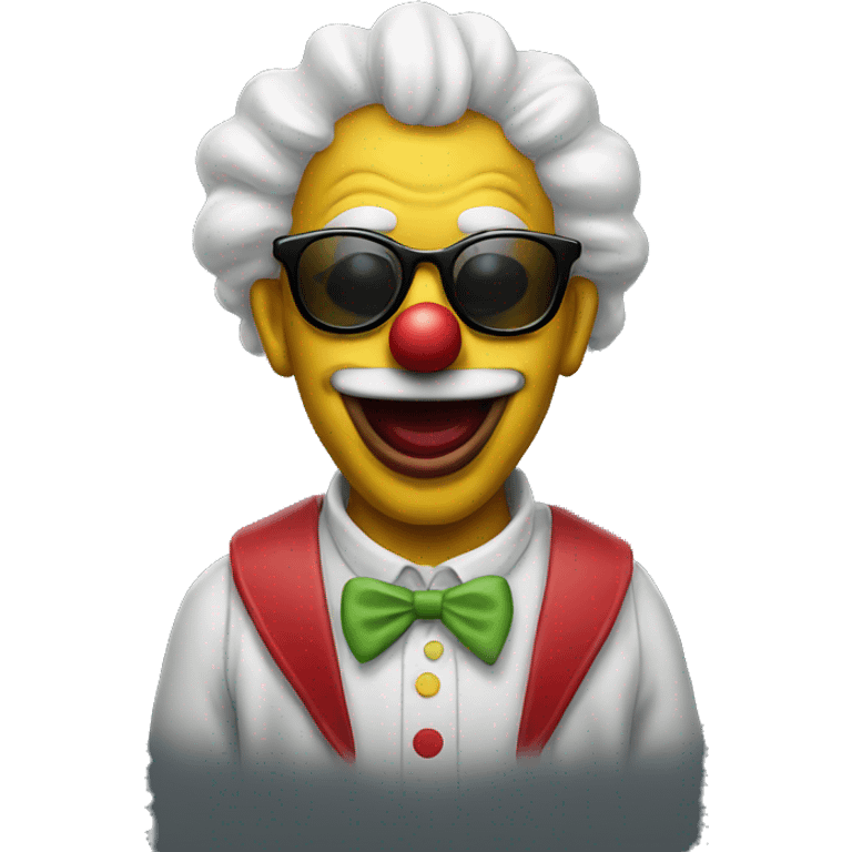 Clown with sunglasses emoji