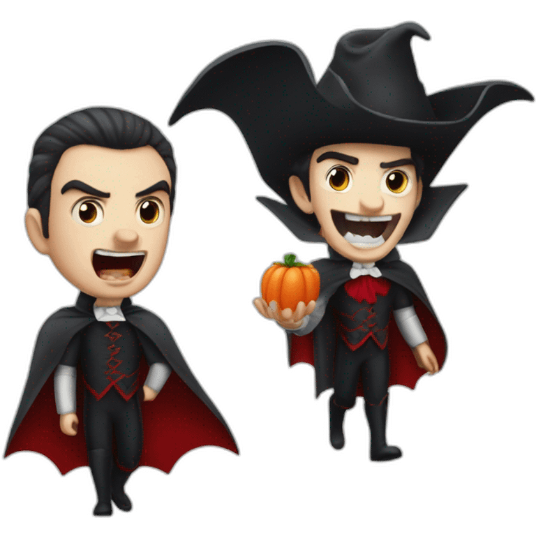 Dracula and carot pursuit emoji