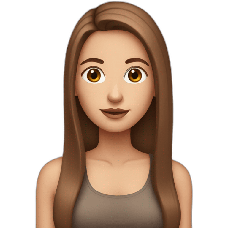 white-girl-with-long-straight-brown-hair-wearing-crop-top emoji