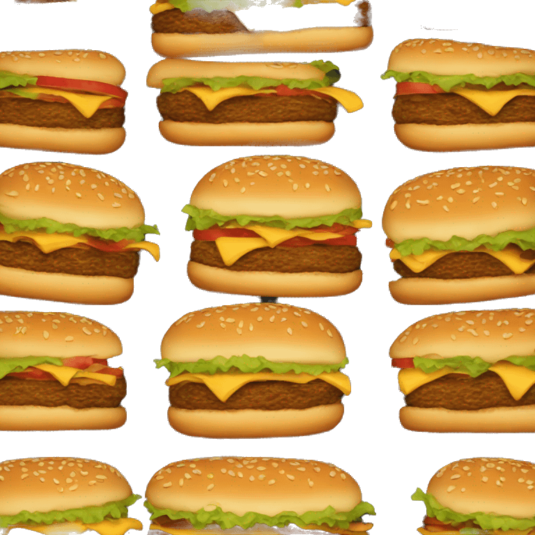 yum burger on black background emoji