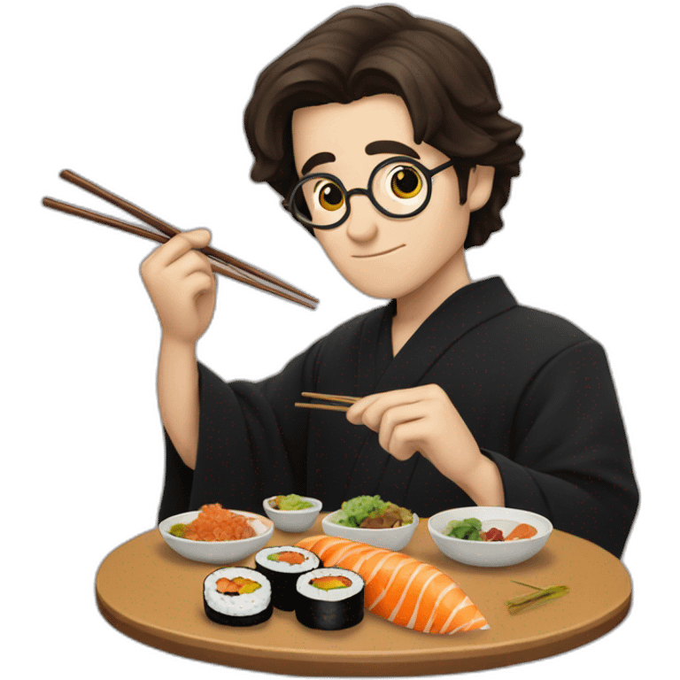 Harry potter eating sushi emoji