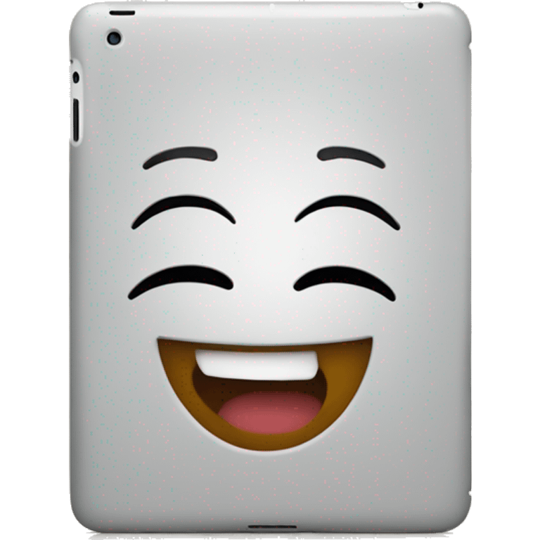 Happy and iPad  emoji