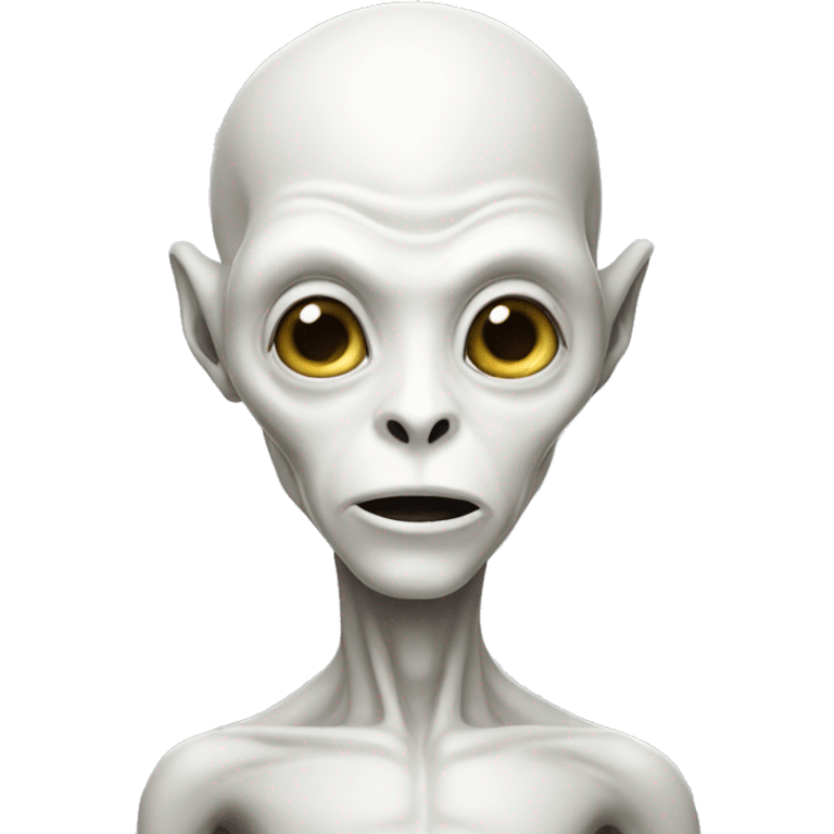 white alien emoji