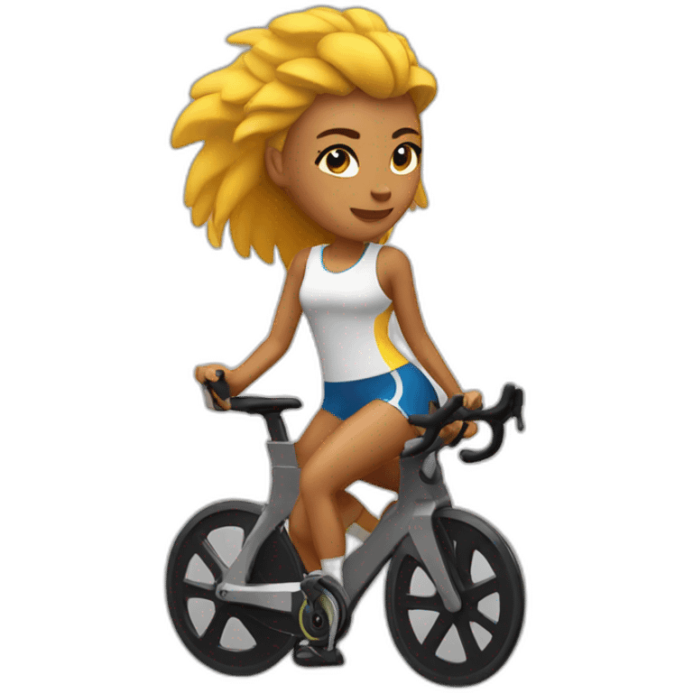 Chica indoorcycling  emoji