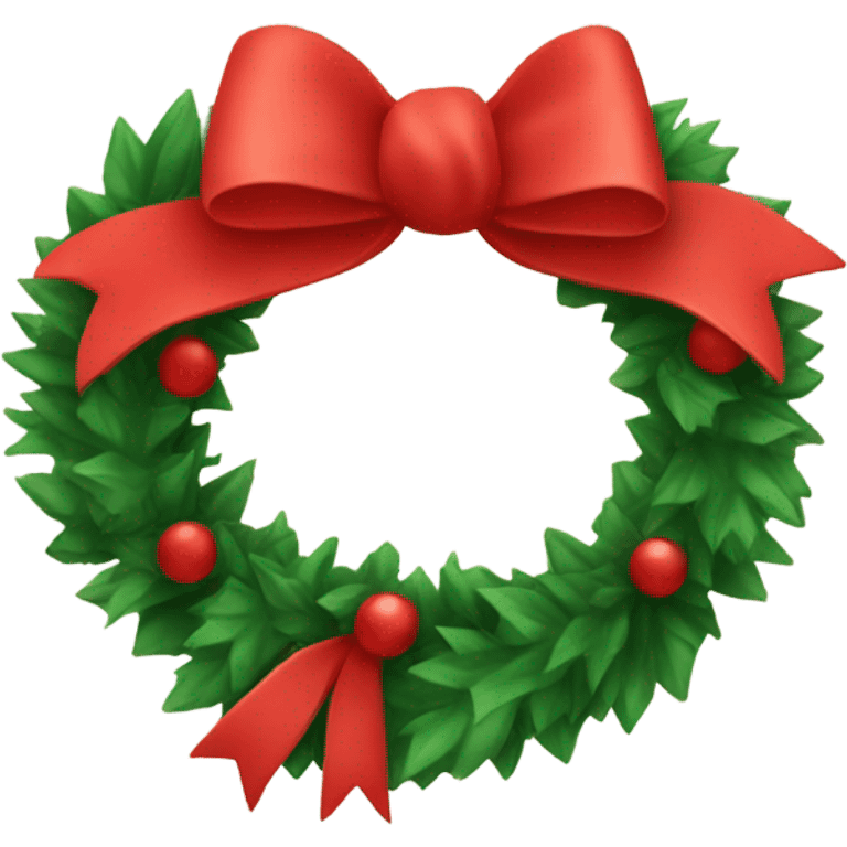 Christmas wreath with just a red bow emoji