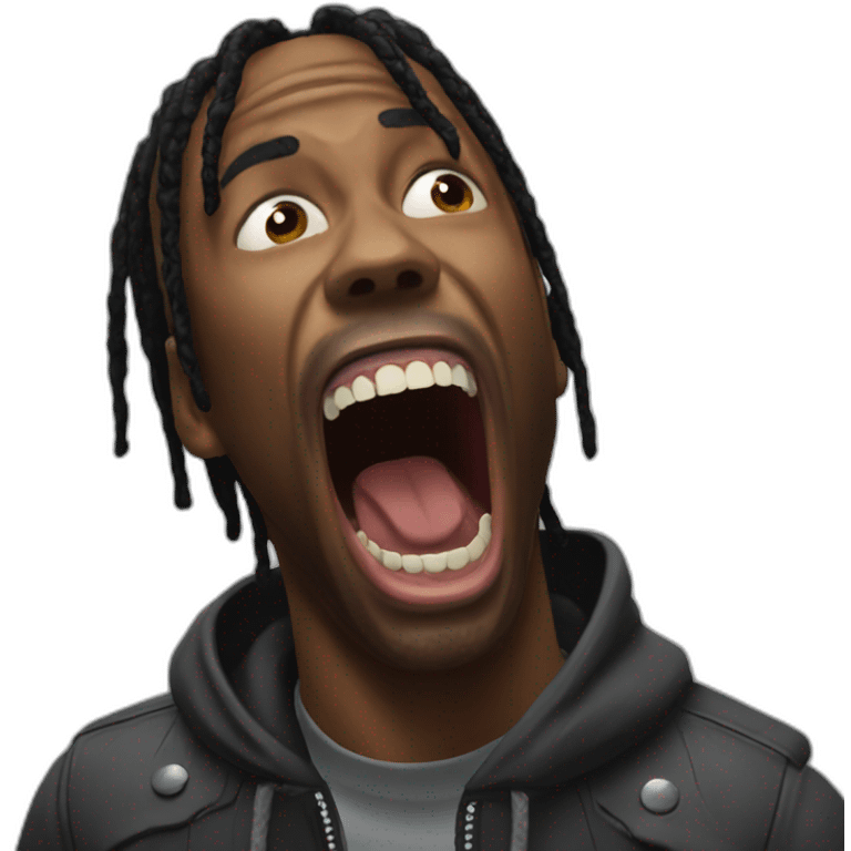 travis scott screaming emoji