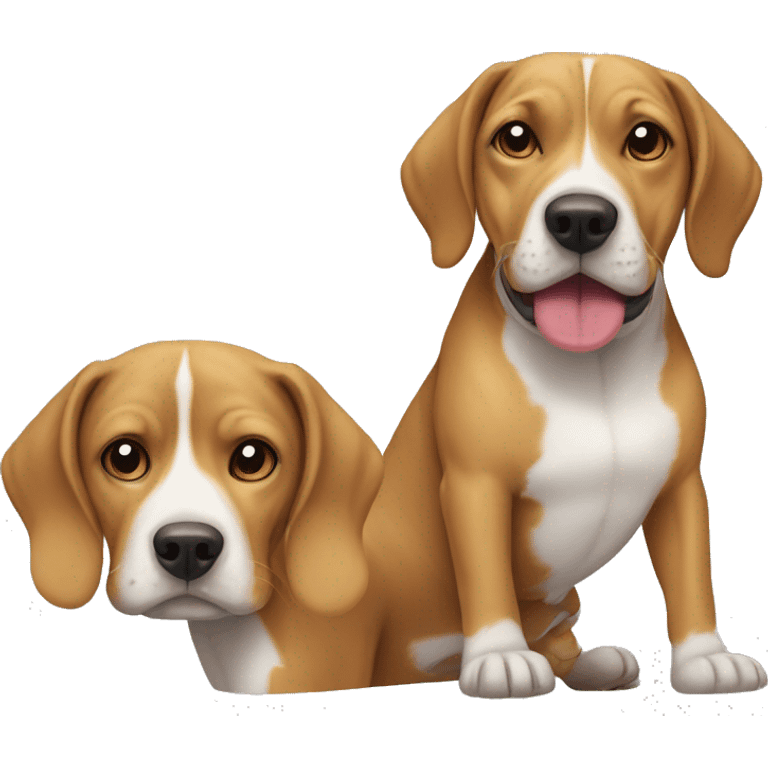 Beagle and blondie pitbull emoji