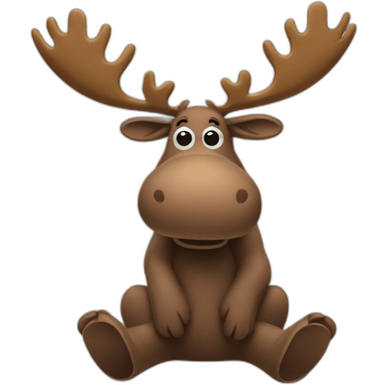 moose sitting and juggling emoji