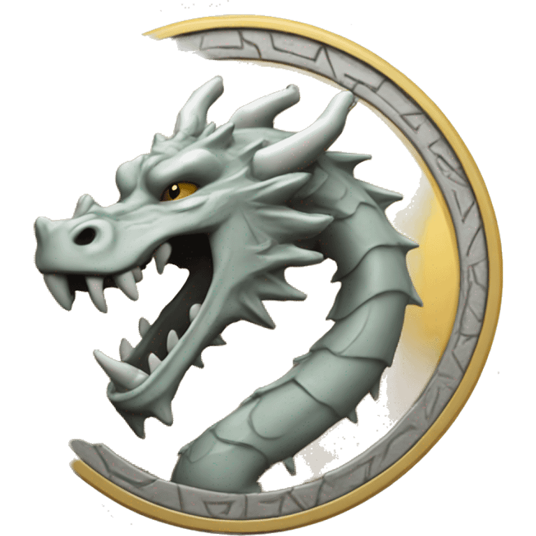 dubloon coin with a dragon head on it emoji