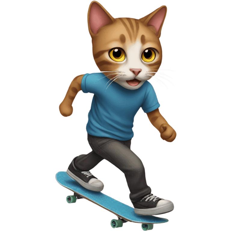 cat skateboarding emoji