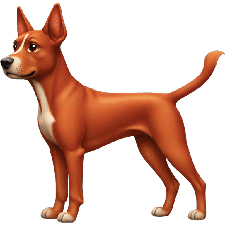 solid red dog with pointed ears emoji