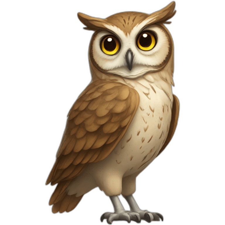 anthropomorphic owl emoji