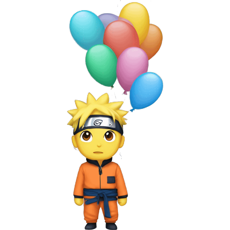 Naruto with balloons  emoji