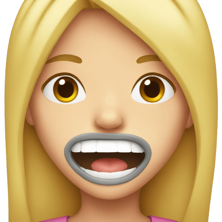 Girl with mouth zipped emoji