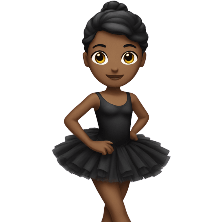 black Ballerina dress black bow emoji