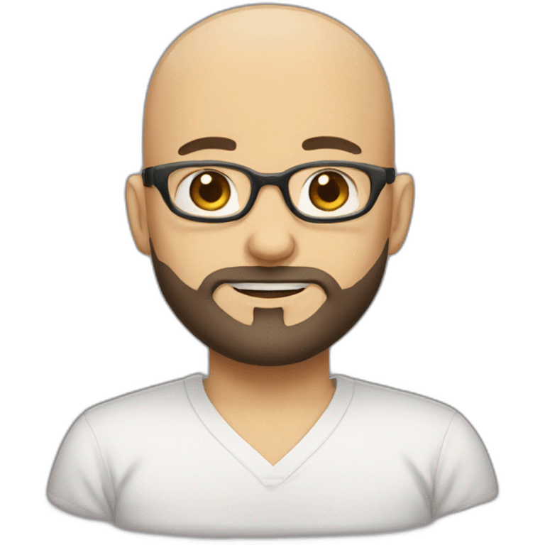 bald otaku with beard emoji