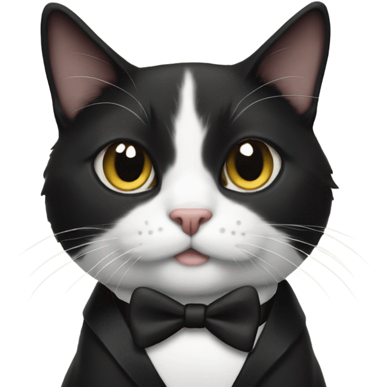 Tuxedo cat emoji