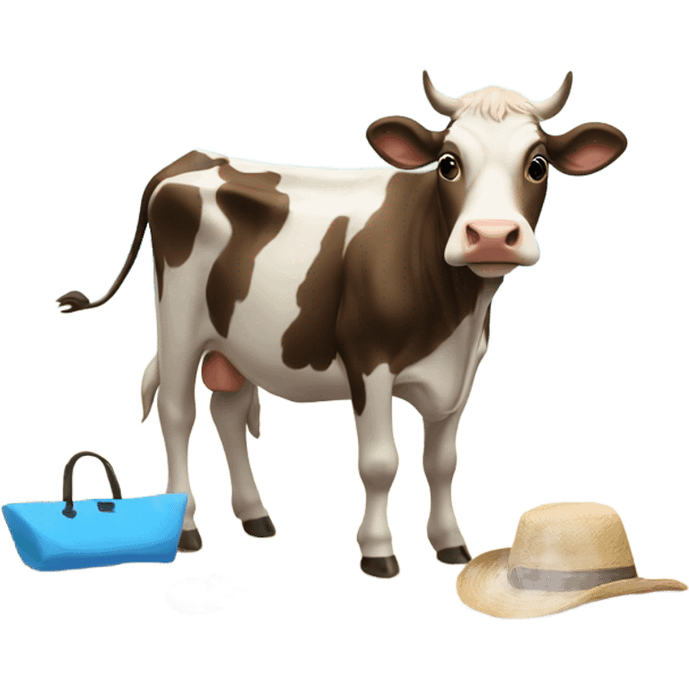 Cow on the beach emoji