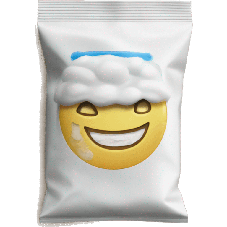 pocket sized zip lock bag with flour emoji