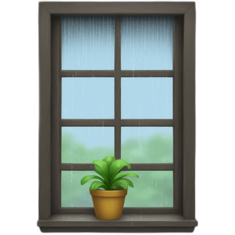 rain outside the window emoji