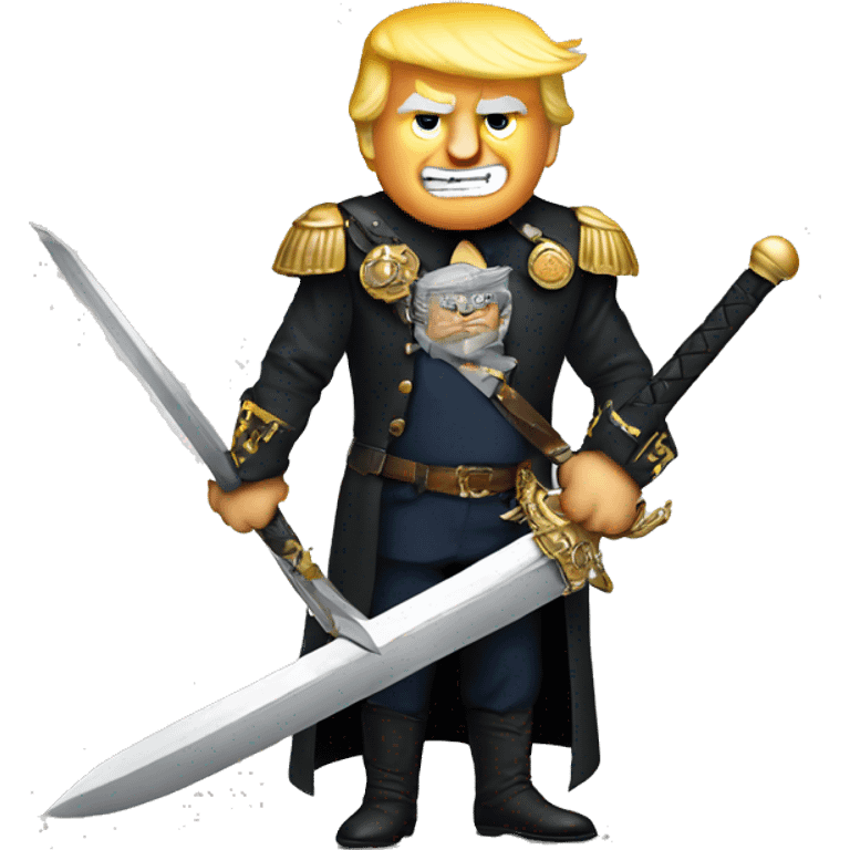 trump with sword emoji