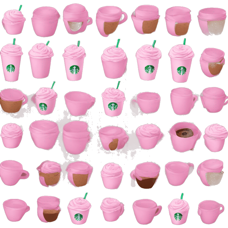 Pink starbucks emoji