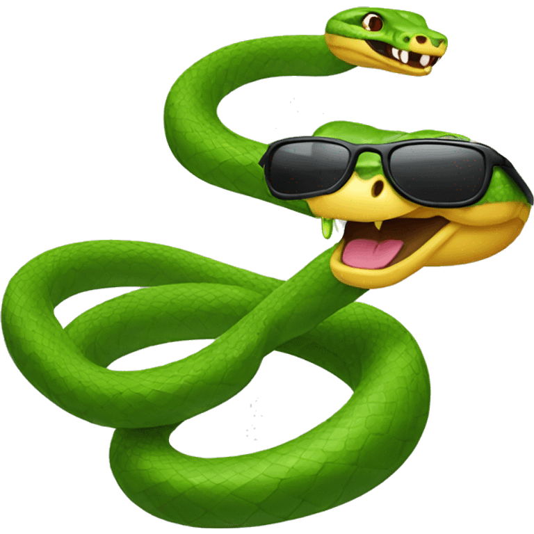 Snake with sunglasses emoji