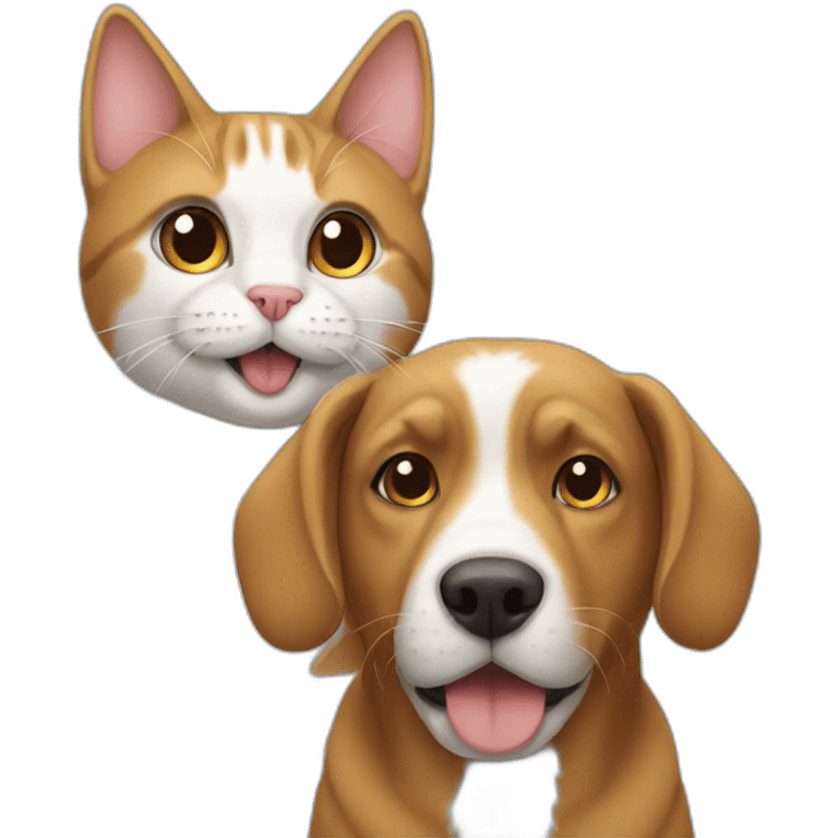 Cat and dog emoji