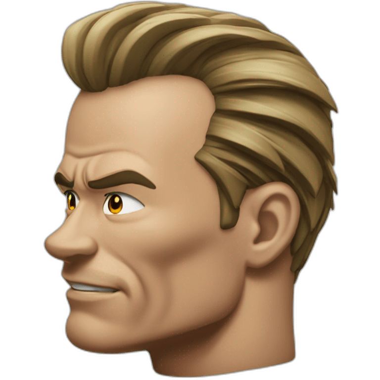 arnold’s head from movie commando emoji