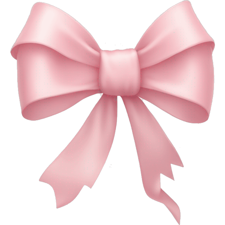 Light pastel Pink bow ribbon tied  emoji