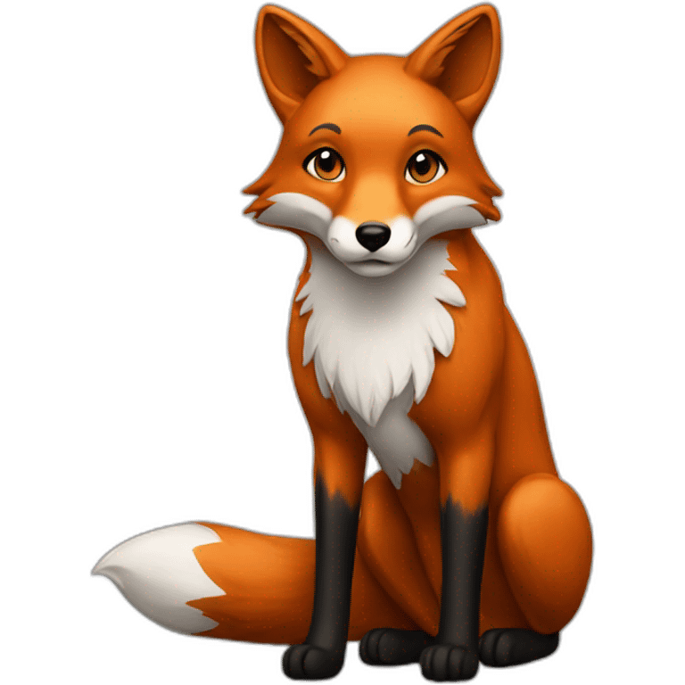 Fox black emoji