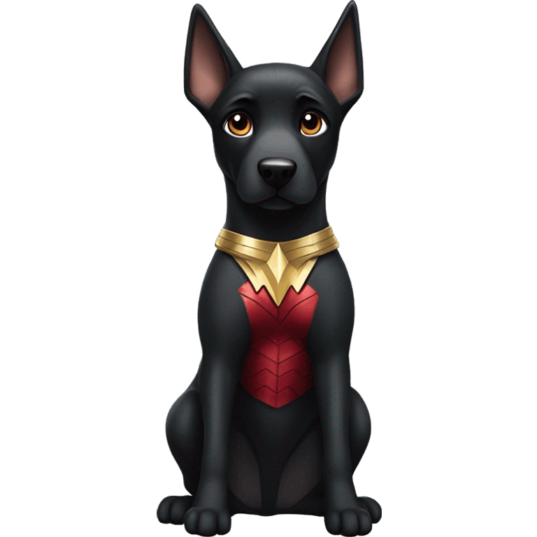 Black Malinois in Wonder Woman costume emoji