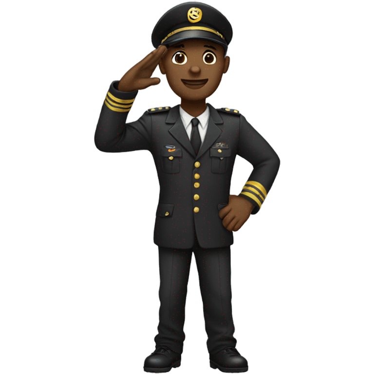 Black man saluting  emoji