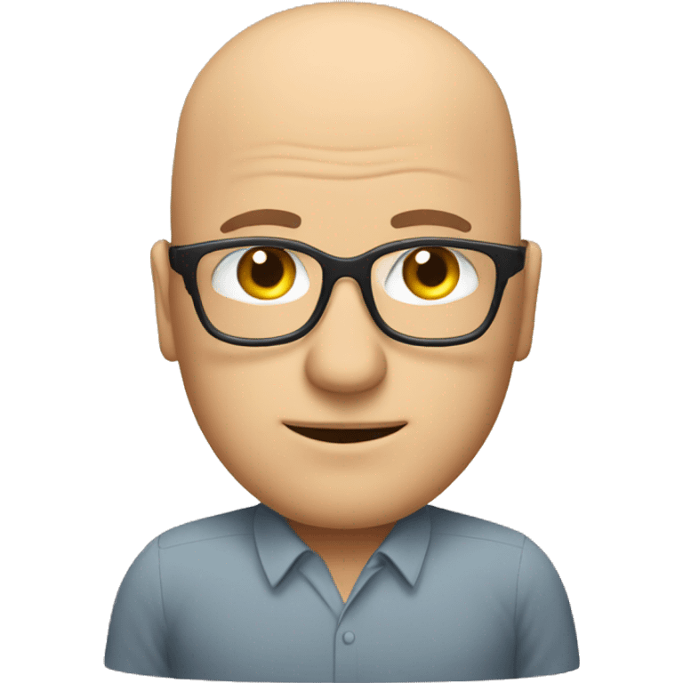 glasses, male pattern baldness, middle-aged man, self employed emoji