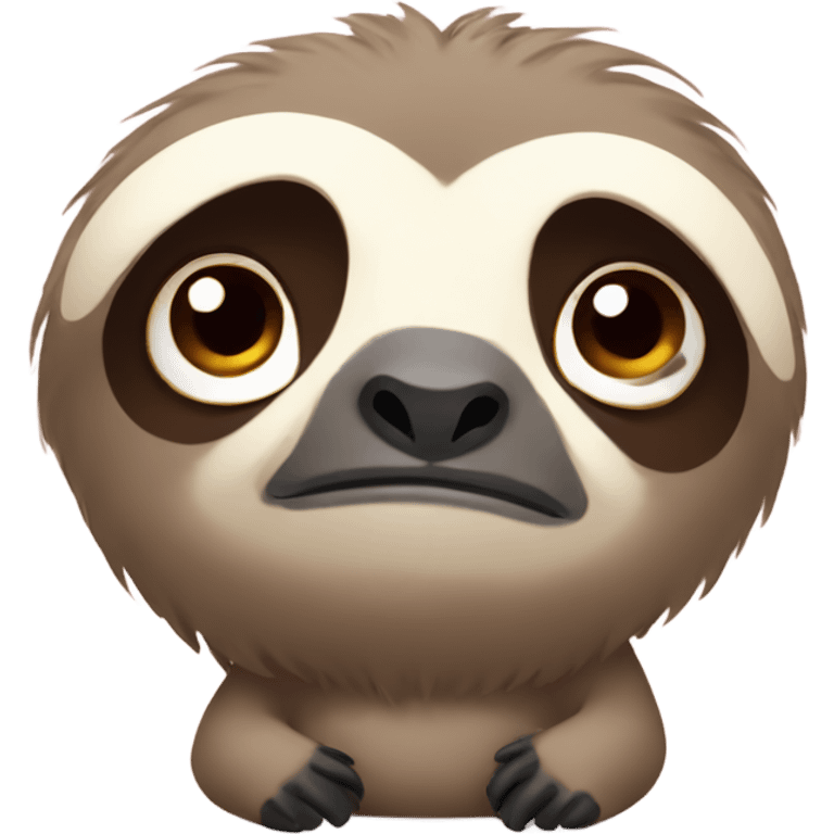 Grumpy cute sloth  emoji