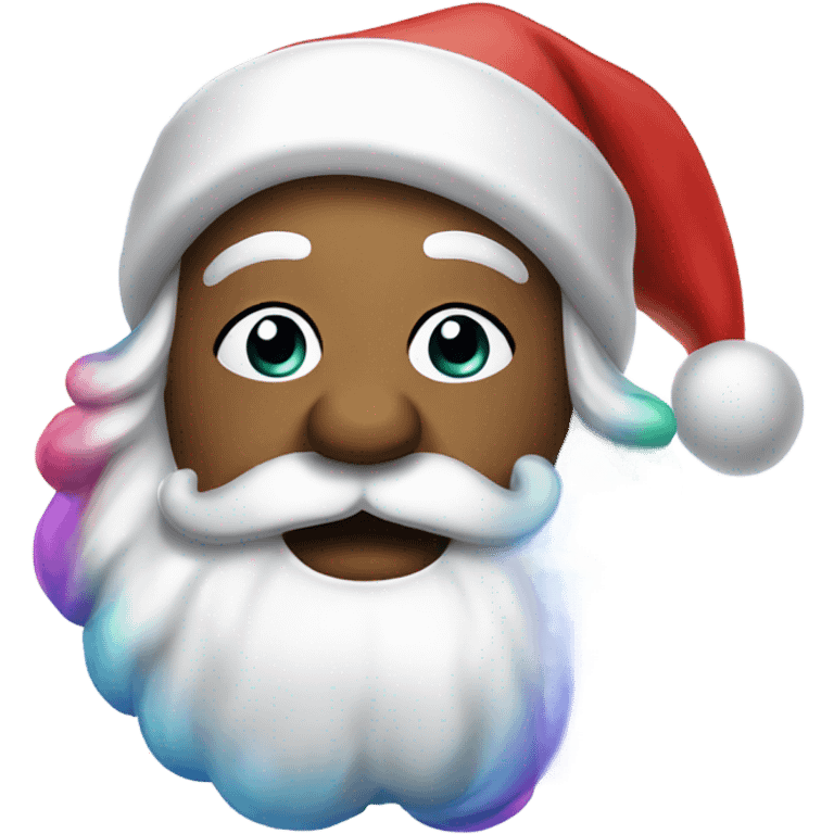 Santa Claus spitting a rainbow  emoji