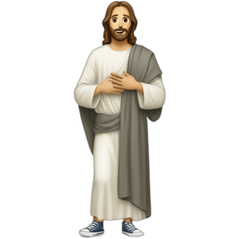 jesus wearing converse emoji