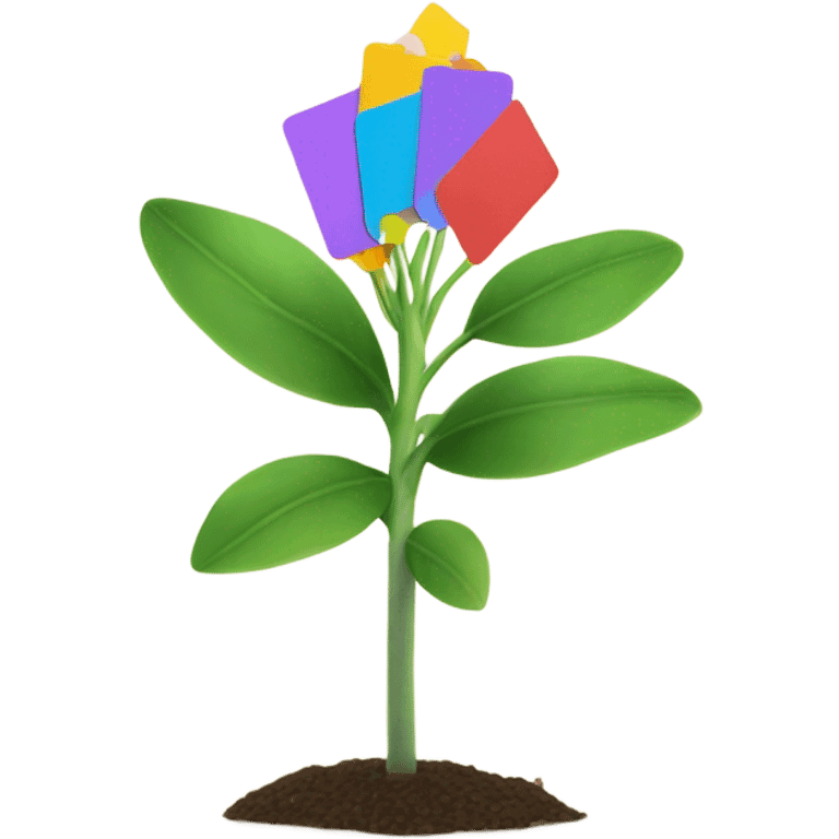 Plant with cards emoji