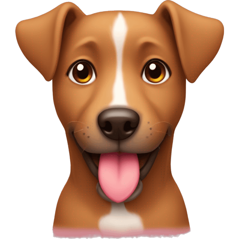 cute brown dog with hearts around him  emoji