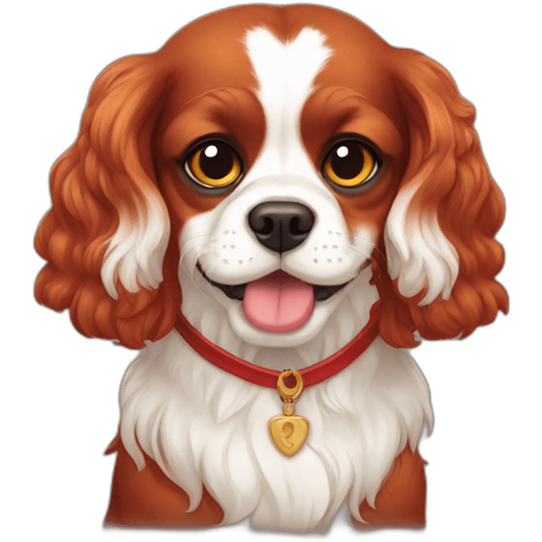 cute-red-demon-king-charles-spaniel emoji