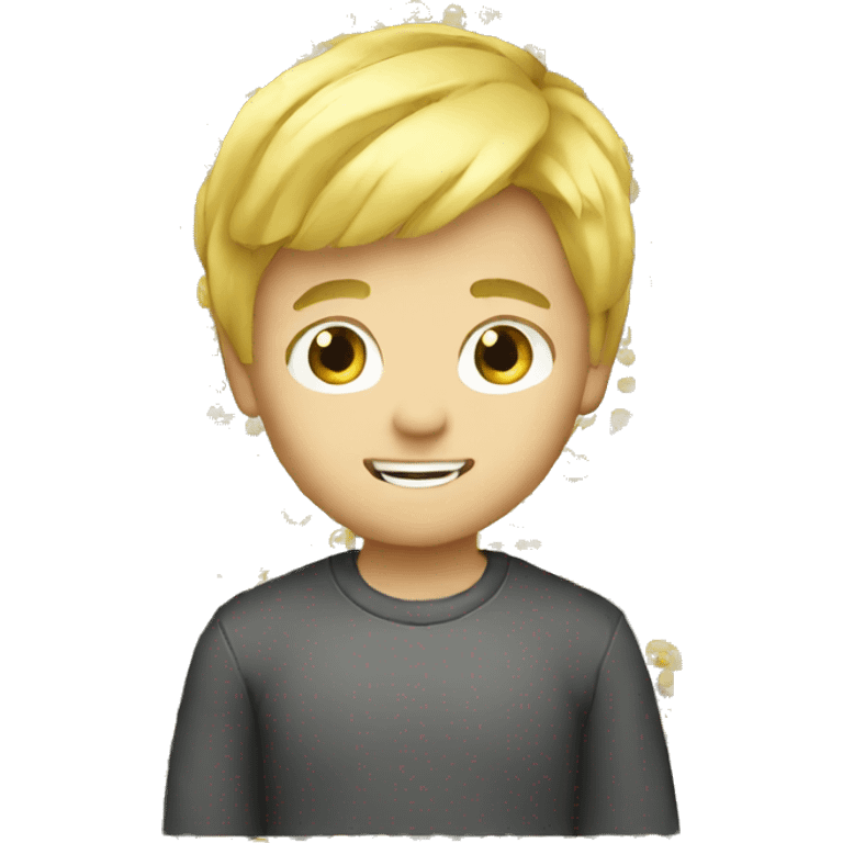 Blond hair TV boy emoji