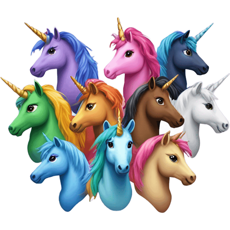 10 unicorns emoji