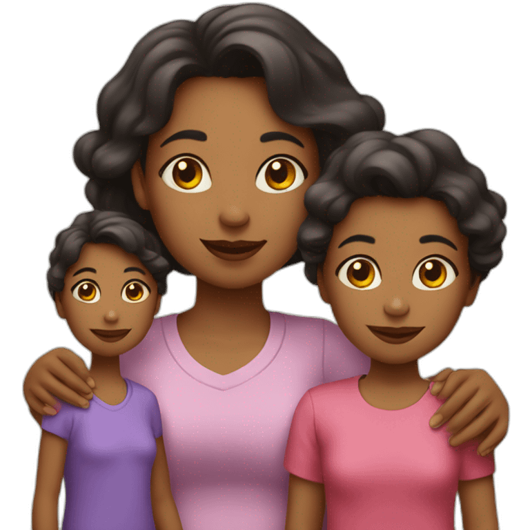 Mamá e hijas emoji