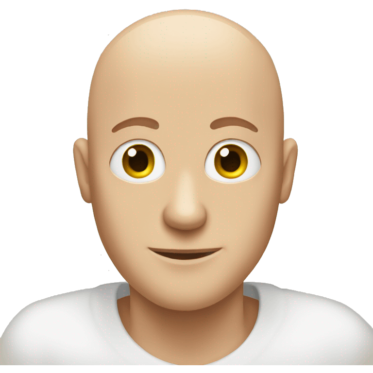 bald guys head in a loo emoji