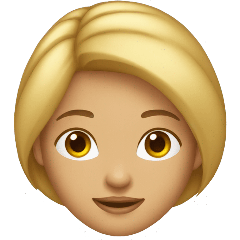 emoji mulher branca, cabelo castanho claro, cabelo liso emoji