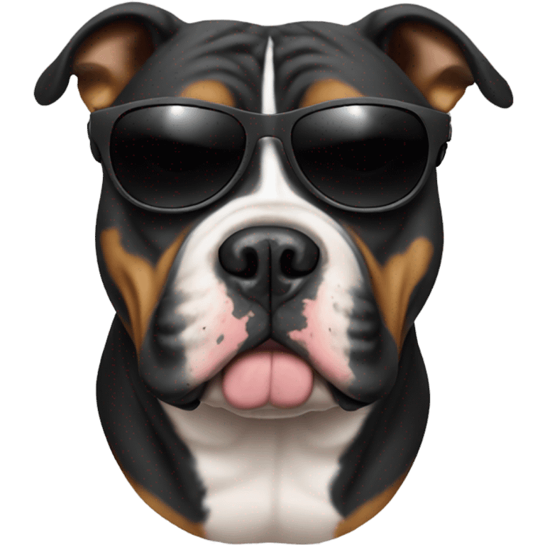 American Bully with sunglasses  emoji