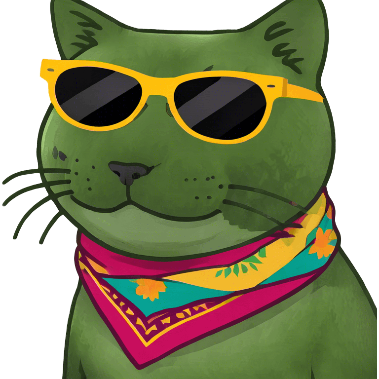 Cat with sunglasses emoji